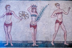 Villa Romana del Casale, Piazza Armerina, Sicily, Italy. Mosaic by Unbekannter Künstler