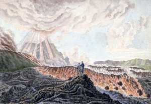 Volcanic eruption of Piton de la Fournaise, Reunion Island by Unbekannter Künstler
