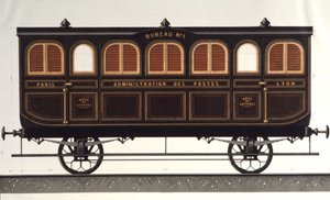 Postal Wagon, c.1850 (engraving)