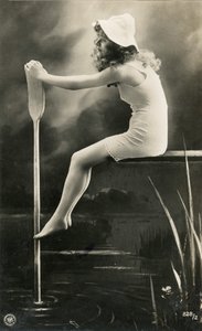 Woman in night dress, c. early 1900s