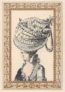 Woman wearing a huge hat called the Happiness of the Century