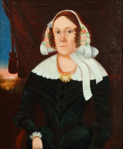 Woman with Flower Bonnet by Unbekannter Künstler