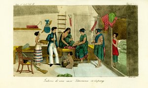 Women Playing Congkak in a Timorese House in Kupang by Unbekannt