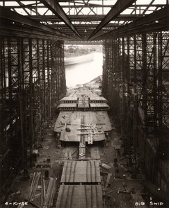 Work starts on the double bottom of Northbank at the shipyard of William Doxford & Sons, Sunderland, 4th October 1956 by Unbekannter Künstler