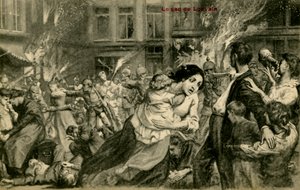 World War I: Destruction of Louvain by the Germans by Unbekannter Künstler