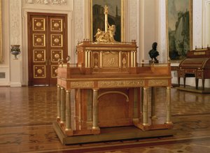 Writing Desk with Small Cabinet, by David Roentgen, Neuwied by Unbekannt