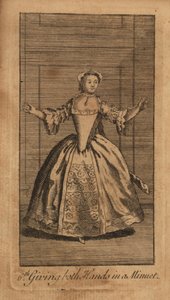 Young lady giving both hands in a minuet