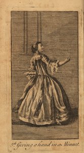 Young lady giving one hand in a minuet by Unbekannt
