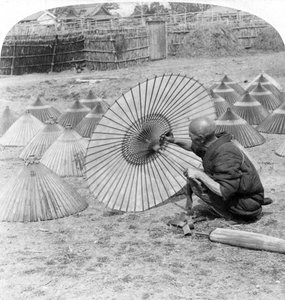 A Japanese Umbrella Maker, Kobe, Japan