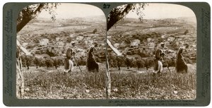 Bethany, as seen from the eastern slope of the Mount of Olives, Palestine, 1899 by Underwood and Underwood