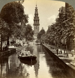 Canal, Amsterdam, Netherlands by Underwood and Underwood