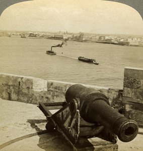 Cannon, Morro Castle, Havana, Cuba by Underwood and Underwood