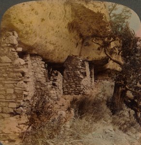 Homes of a Vanished Race - Cliff Dwellings in Walnut Canyon, Arizona, 1903 by Underwood and Underwood
