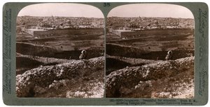 Jerusalem, as Seen from the South-East, Showing the Site of the Temple, Palestine by Underwood and Underwood