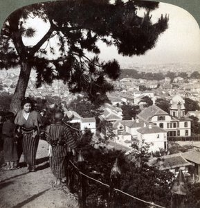 Looking South-East from the Pine Crowned Heights of Suwa-yama over Kobe, Japan by Underwood and Underwood