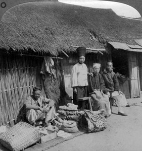 Native Shop and Customers, Near Mogok, Northern Burma