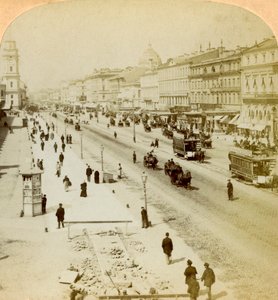 Nevsky Prospekt, the principal street of St Petersburg, Russia