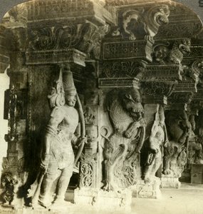 Pillars of a Hindu Temple, Madurai, India