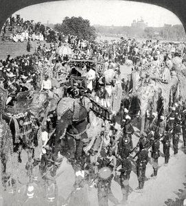 Princes in the Grand State Entry, Durbar, Delhi, India