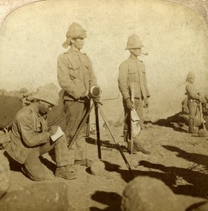 Signallers of the Yorkshire Regiment, New Zealand Hill, South Africa, Boer War, 1900