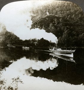 Steam yacht on Loch Katrine, Scotland by Underwood and Underwood