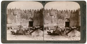 The Damascus gate, the northern entrance to Jerusalem, Palestine, 1896