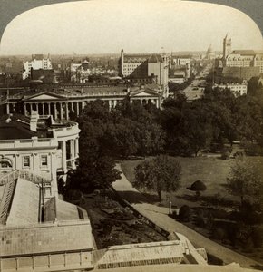 The White House and the Treasury Building, Washington DC, USA by Underwood and Underwood
