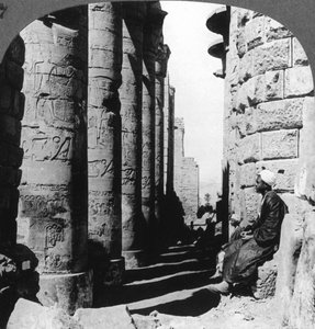 The Famous Colonnade in the Great Temple at Karnak, Thebes, Egypt