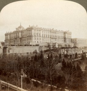The Imposing Royal Palace and Royal Park Campo del Moro, Madrid, Spain by Underwood and Underwood