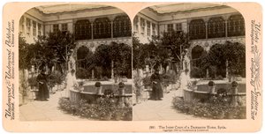 The inner court of a Damascus home, Syria, 1900