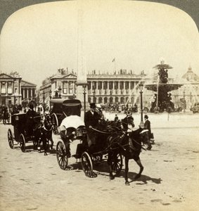 The Obelisk and Fountain, Place de la Concorde, Paris, France, 19th Century