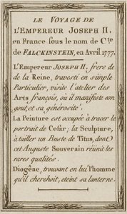The Journey of Emperor Joseph II by Unidentified