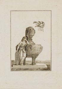 Mythological Figure Mourning over the Tomb of Louis XVI by Unidentified
