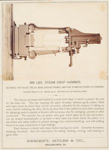 Steam Drop Hammer, Bement, Miles and Company, Philadelphia