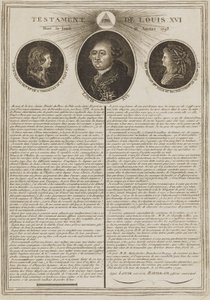 Testament of Louis XVI by Unidentified