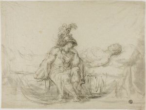 Achilles Mourning Patroclus by Unknown