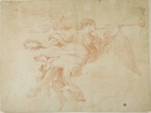 Angel with Trumpet and Wreath
