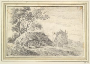 Barn and Haystack by Unknown