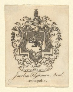 Bookplate of Jacob Tilghman by Unknown