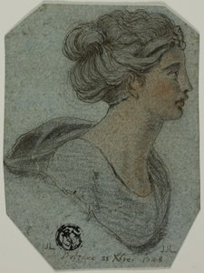 Bust of Girl in Profile to Right by Unknown
