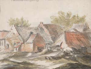 Cottages (recto); Wicker Implements (verso) by Unknown