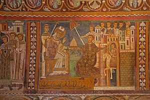 Emperor Constantine Presenting His Imperial Tiara to Pope Sylvester, Giving Him Rule Over Rome