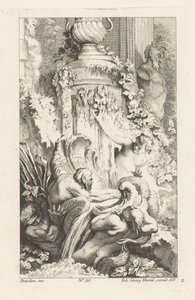 Fountain with Mermen and Satyr Statue (Various Fountains)