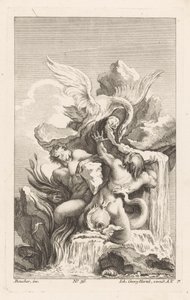 Fountain with Swan and Men