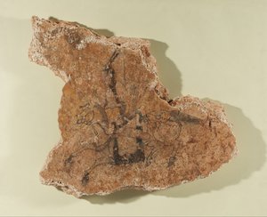 Fragment of a Mural Featuring a Horse Rider by Unknown