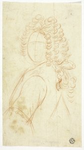Half-Length Sketch of Gentleman Wearing Wig by Unknown