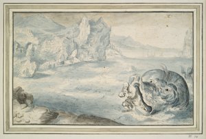 Jonah delivered from the whale by Unknown