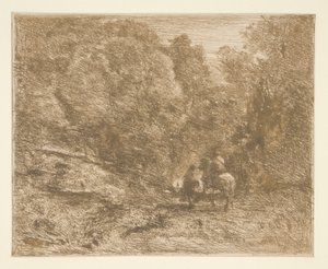 Horseman in the Forest and Traveler on Foot