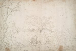 Landscape with Caravan by Unknown