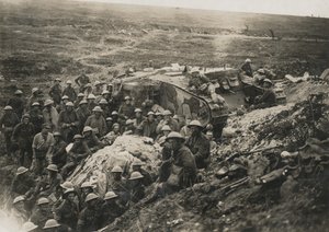 Official photograph taken on the Western Front: One of our Tanks at Flers, 1916 by Unknown